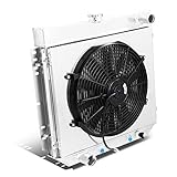 DNA Motoring RA+FS-FM69V8-3 3-Row Aluminum Radiator