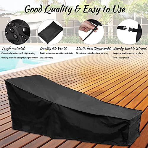 F Fellie Cover Chaise Lounge Cover, 82" Lounge Chair Covers Waterproof