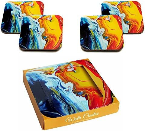 Color Drift Coasters by Watts Creative - set of 4 in a gift box