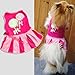 NEJLSD Candy Heart Circle Pattern Puppy Dog Doggie Apparel Clothes Hoodies Skirt Dress (S, Hot Pink)