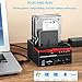 Xingda Hard Drive Docking Station，USB 3.0 to SATA External HDD Three Bay Bock with 2-Port Hub, Offline Clone Function for 2.5 Inch & 3.5 Inch HDD SSD SATA I/II/II,Card Reader TF/SD/XD/CF/MS/M2