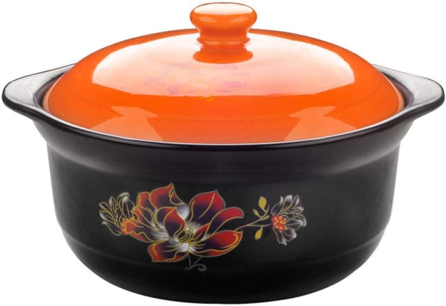 qazwsx Clay Casserole Pot Terracotta Stew Pot Ceramic Casserole High