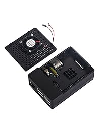 iUniker Raspberry Pi 3 Funda, Raspberry Pi Fan Case con ventilador de refrigeración, Raspberry Pi disipador de calor, simple cubierta superior extraíble para Raspberry Pi 3 2 B+