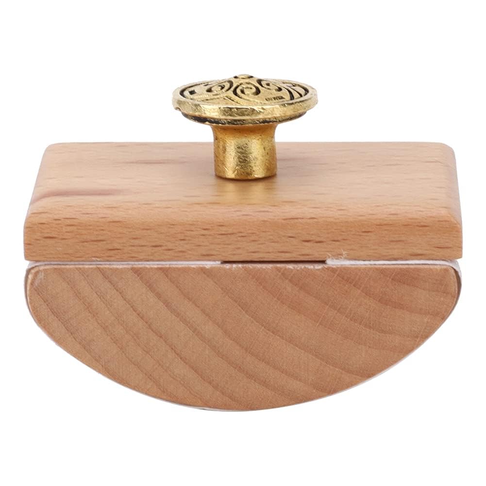 Seal Stamp Calligraphy Wooden Ink Absorption Stamp Arc Design Easy to Use Ink Blotter Ink Quick Drying Tool Woden Rocker Blotter fo r Pen Writing(Wood Color)