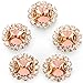 Premium Crystal Rhinestones Sew on, 50Pcs Bright Flatback Beads Buttons with Diamond, DIY Craft Perfect for Clothes Garment, Clothing, Bags, Shoes, Dress, Wedding Party Decoration (Rose Gold)