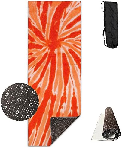 Tie Dye Peace Orange Non-Slip Exercise Yoga Mat Premium Printed Reversible Anti-Tear Fitness Exercise Eco-friendly Yoga And Pilates Mat
