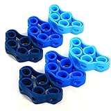 Finger Stretcher Hand Resistance Band 6 Pieces (2 light blue, 2 blue, 2 navy) for Finger exercise, Progressive Hand Therapy, Strengthen Fingers, Helps Relieve Joint Pain ... (6pcs Blue)