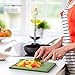 Vremi 5 Piece Plastic Cutting Board Holder Set - BPA Free Dishwasher Safe Colorful Kitchen Cutting Boards Bamboo Holder - Small Color Coded Chopping Boards for Meat Vegetables and Fish