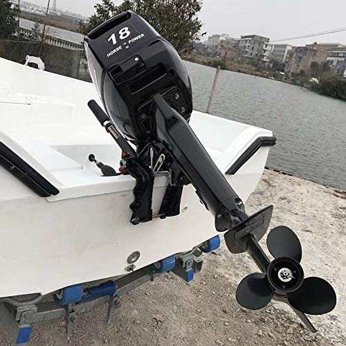 image for TBVECHI Boat Engine 18HP Outboard Motor 2-Stroke Engine Fishing Boat W