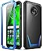 Poetic Moto G6 Case, Guardian [Scratch Resistant Back] [360 Degree Protection] Full-Body Rugged Clear Hybrid Bumper Case with Built-in-Screen Protector for Motorola Moto G6 Blue