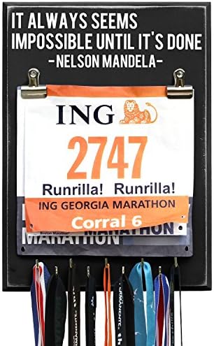 Runrilla It Always Seems Impossible Until It's Done - Black - 9 Hooks