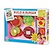Small World Toys Build-A-Burger Play Food Set – Pretend Play Food Set for Kids – Toy Kitchen Accessories Pretend Food Burger Toy Hamburger – Birthday Gift for Kids 3+