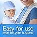 Super Soft Baby Sling Wrap Carrier -Free Adorable Baby Hat-Natural Cotton (GRAY)