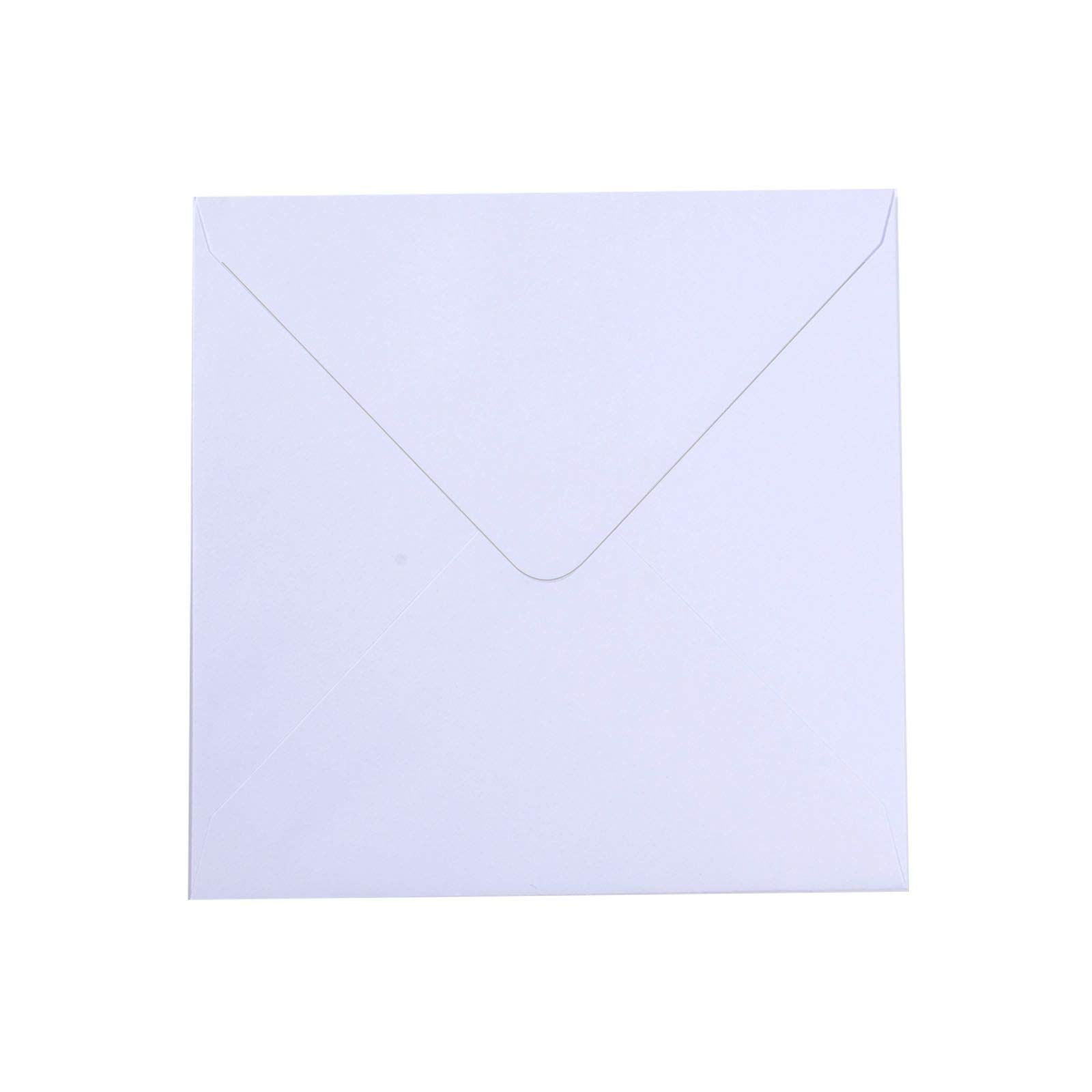 Vaessen Creative Large Square Florence Envelopes for Greeting Cards, White, Set of 5, Matching Cards Available