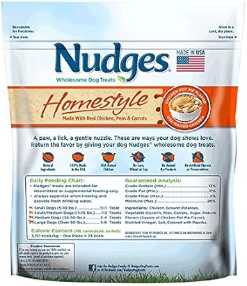 nudges chicken pot pie dog treats