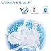 Reusable Makeup Remover Pads+Face Cleansing Mitten, 16 Pcs Soft Bamboo Silk Cotton Round Toner Pads with Laundry Bag
