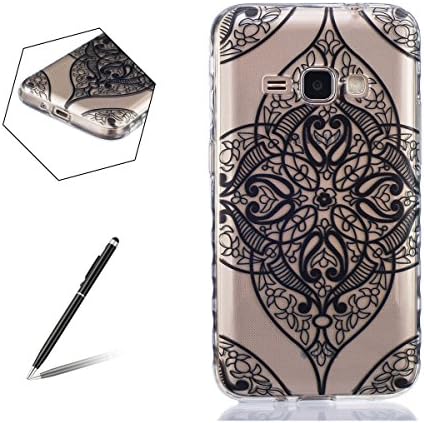 Feeltech Samsung Galaxy J1 (2016) SM - J120F Case Silicone Bumper Scratch-Resistant Cover Fit [Four Kind Henna] Ultra Slim Thin Clear Soft Gel TPU Protective for Samsung Galaxy J1 (2016) SM -J120F