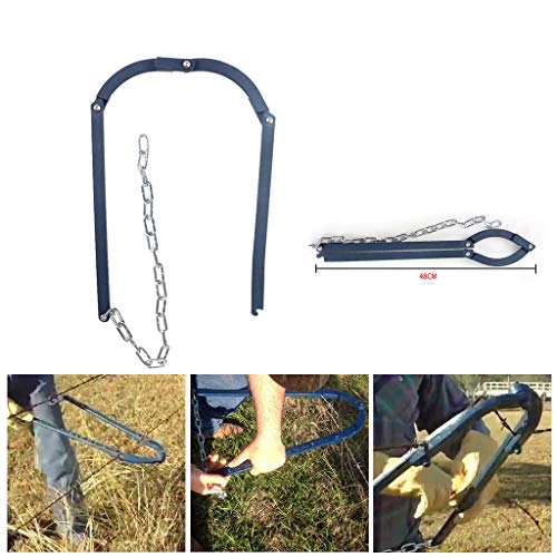 Barbed Razor Wire Repair Tool, Agricultural Farm Fencing Razor Wire Crimpers Tool, Barbed Wire Manual Holder Tool for Patch Garden Fence (Blue) - Thumbnail 7