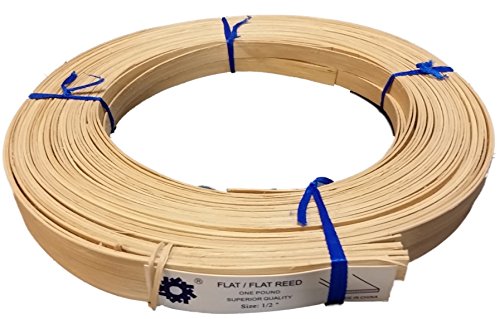 1 Pound Coil of Flat Reed for Basket & Seat Weaving, Natural or Smoked Color, Any Width, 1/4
