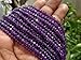 4mm Faceted AAA Natural African Amethyst Rondelle Beads Strand, 13 Inches Long Strand