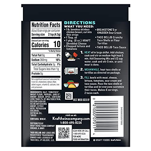 Taco Bell Chicken Taco Seasoning Mix, 1 oz Envelope (Pack of 24