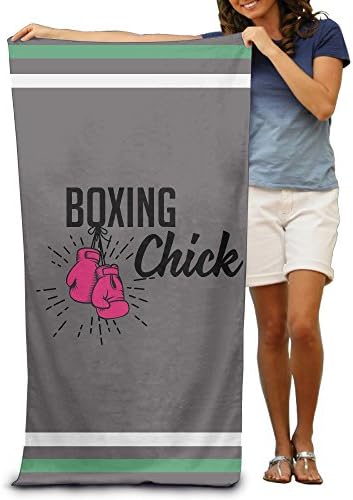 Kickboxing Chick Adults Cotton Beach Towel 31 X 51-Inch