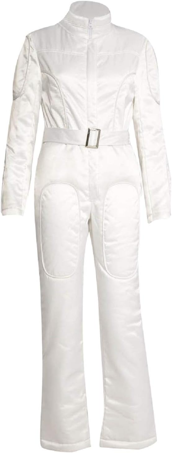 Cosplaybar Womens Costume Princess Leia Organa A New Hope White Jumpsuit Outfit Cosplay