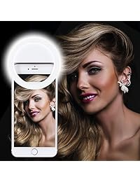 XINBAOHONG - Luz de anillo para selfie, recargable, portátil, con 36 ledes para fotografía de teléfono inteligente, cámara de vídeo, maquillaje de niña