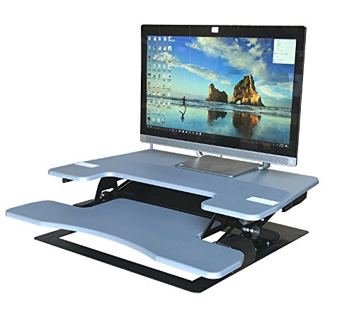 Fancierstudio Standing Desk Riser Desk 33" Great For Office Working
Area Max Height 17.7" Work Stand Desk Computer Desk Modern Gray RD01-33
GRY