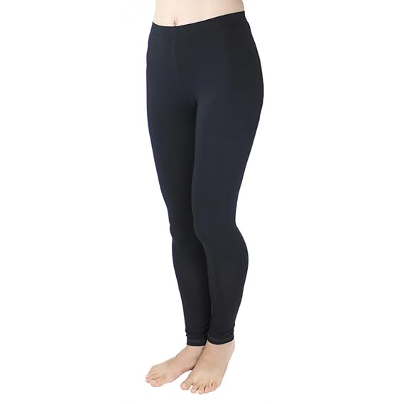 Alkato Damen Leggings Lang in Unifarben