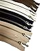 Beaulegan Metal Zipper Set 8 Pcs - #3 Antique Brass Close-end 12 Inch (30 cm), Assorted Color