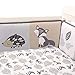 Bedtime Originals Little Rascals Forest Animals 4 Piece Crib Bumper, Gray/White