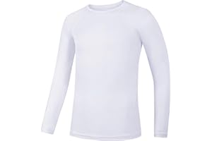 Anawakia Youth Boys Compression Shirt Long Sleeve Kids Football Baseball Soccer Undershirt Quick Dry Athletic Base Layer