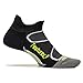 Feetures! - Elite Light Cushion - No Show Tab - Black/Reflector - Size Large - Athletic Running Socks