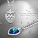 LADY COLOUR Christmas Necklace Gift for Women Heart Pendant with Swarovski Blue Crystals Fashion Costume Jewelry Brithday Anniversary Romantic Gifts Present Wife Her Girls Girlfriend Mother Lady
