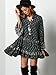 Milumia Women's Bohemian Fall Tribal Print Long Sleeve Swing Dress