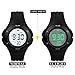 Kids Watch Waterproof Children Electronic Watch - Lighting Watch 50M Waterproof for Outdoor Sports,LED Digital Stopwatch with Chronograph, Alarm, Child Wrist Watch for Boys, Girls - PerSuper (Black)
