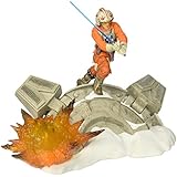 Star Wars Black Series Luke Skywalker Statue Centerpiece - Action Packed Display of a Classic Scene - Light Up Feature - 3 AAA Batteries Not Included - Add More Characters to Build the Scene