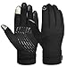 Vbiger Unisex Winter Warm Gloves Touch Screen Gloves Outdoors Sport Gloves Running Cycling Gloves for Men Women (XL, Black)