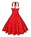 V Fashion Women's Rockabilly Dress 50s Style Halter Cocktail Swing Dress