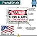 Warning Beware of Dogs You Have Been Warned Not Responsible for Injury or Death Sign, 10x7 Inches, Rust Free .040 Aluminum, Fade Resistant, Made in USA by My Sign Center
