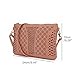 Jiaruo Women Vintage Girls Hollow Out Sling Leather Crossbody Bag Handbag Purse (pink 2)