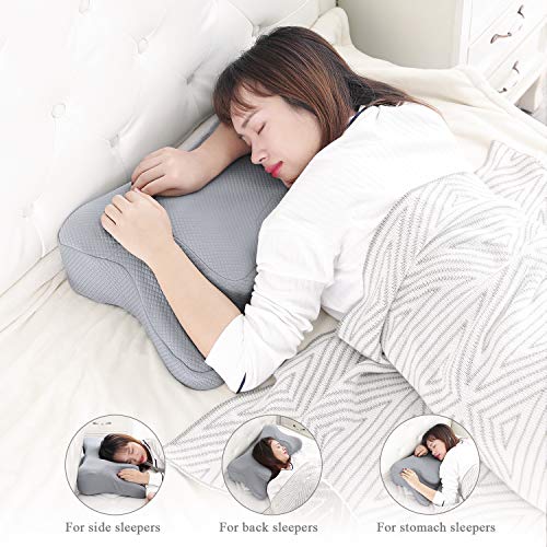 MARNUR Cervical Pillow Memory Foam Orthopedic Pillow for Neck Pain Relief Ergonomic Pillow for