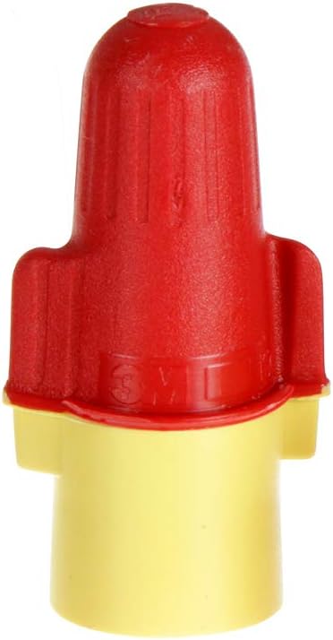 3M Performance Plus Wire Connector, Flexible Steel Spring Connectors, 22-8 AWG, Red and Yellow Color (R/Y+), Bag of 100