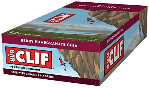 CLIF BAR - Energy Bar - Berry Pomegranate Chia - (2.4 Ounce Protein Bar, 12 Count)