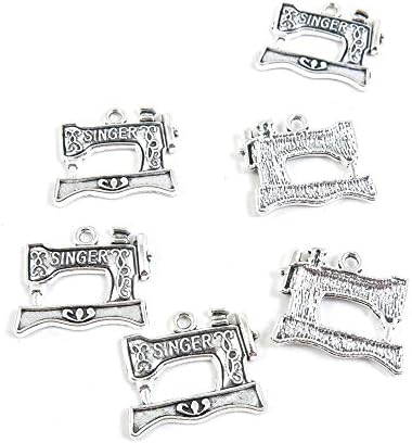 60 Pieces Antique Silver Tone Jewelry Making Charms Pendant Findings Craft Supplies Bulk Lots Arts Z7KM5 Sewing Machine