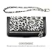 caseen Leopard Print iPhone 6 Plus / 6S Plus Wallet Case (Black/White) w/Coin Zip Purse - Ferina Series