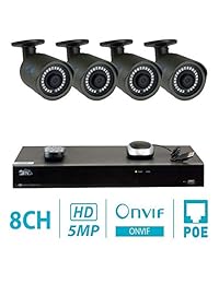 GW H.265 NVR HD Megapíxeles Sistema de Cámara de Seguridad 5MP 1920p Red Poe Impermeable IR Led Cámara IP Visión Nocturna