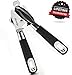 Aboonlys Professional Manual Can Opener, Heavy Duty Stainless Steel Blades, Smooth Edge, Easy Turn Knob & Ergonomic Anti-slip Handles, Versatile & Portable