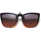 Long Keeper Polarized Clip on Sunglasses Over Prescription Women Men with UV Protection Clip on Cat Eyeglasses